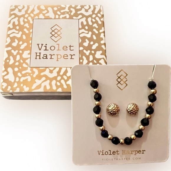VIOLET HARPER
Morgan Gold Beaded Bracelet + Earrings Set..NEW in Box - Picture 2 of 9